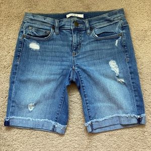 Loft distressed denim shorts